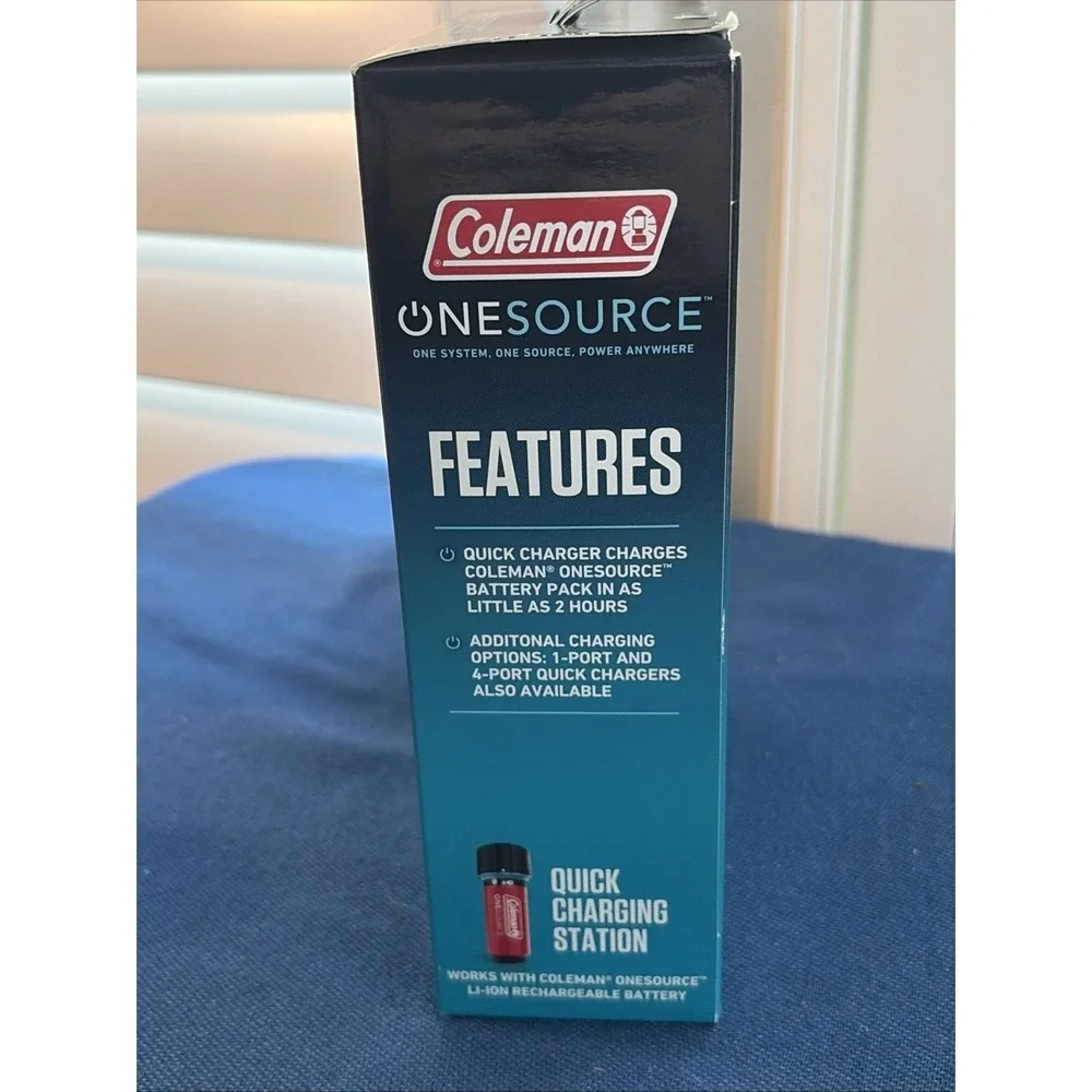 COLEMAN OneSource 2-Port Quick Charging Battery Charger Station - Brand New